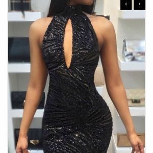Black sequin dress